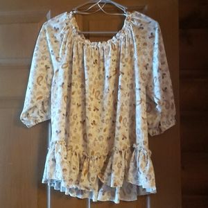 Melloday NWOT womens 3/4 sleeve top